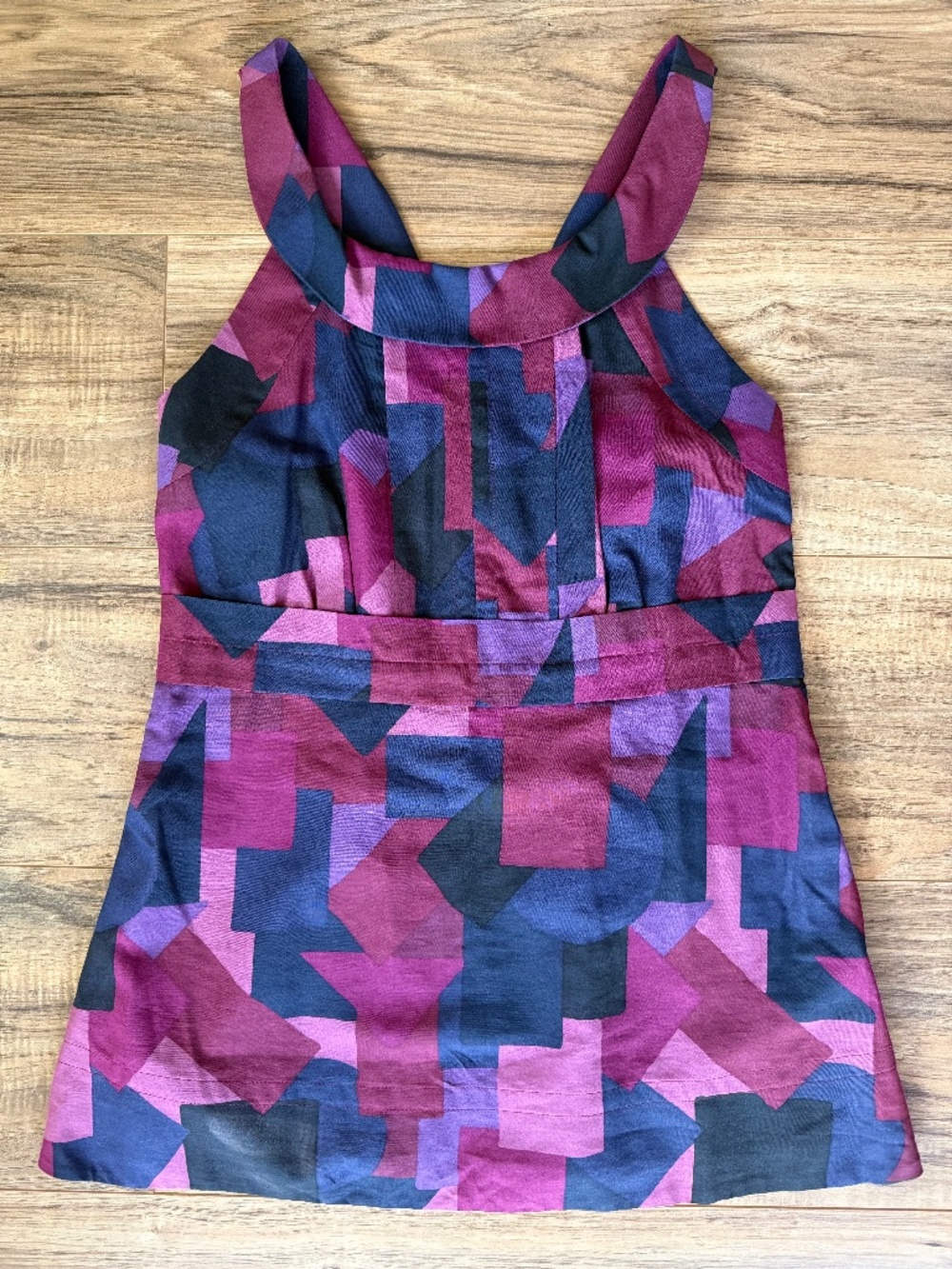 Marc by Marc Jacob Purple Geometric Print Racer Back Tank Top